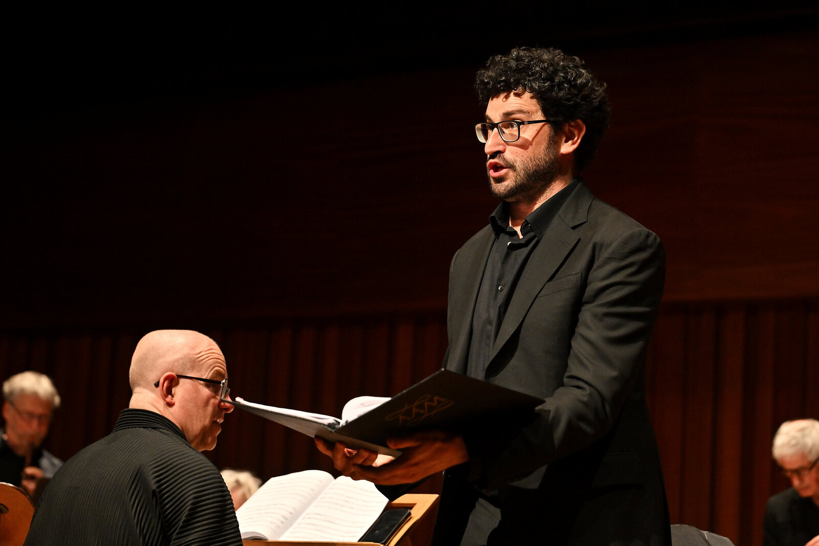 Ben Kazez singing with the Academy of Ancient Music